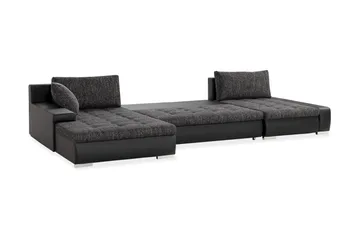 Cillo 2-sits Bäddsoffa - Svart/Grå - Products - Möbler - Soffa - Bäddsoffa - U bäddsoffa