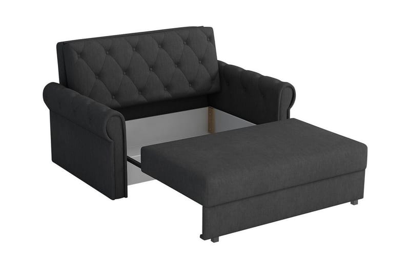 Denegal 2-sits liten bäddsoffa i Plysch - Grå - Products - Möbler - Soffa - Bäddsoffa - 2 sits bäddsoffa