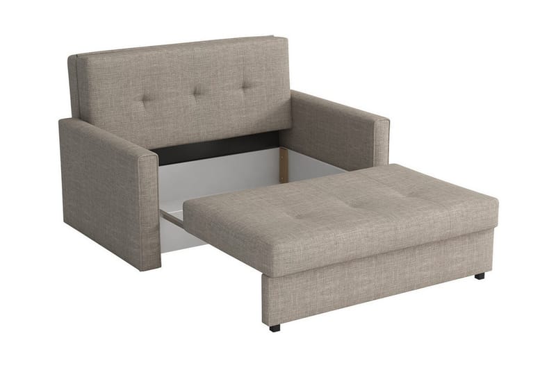 Denegal 2-sits liten bäddsoffa i Plysch - Grå - Products - Möbler - Soffa - Bäddsoffa - 2 sits bäddsoffa