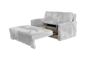 Denegal 2-sits liten bäddsoffa i Plysch - Grå - Products - Möbler - Soffa - Bäddsoffa - Bäddsoffa längsbäddad