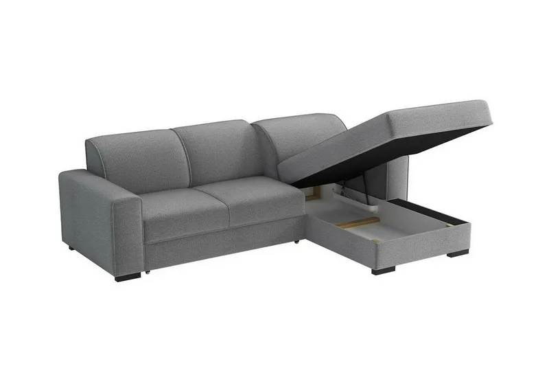 Denegal 3-sits Hörnbäddsoffa Dark grey - Products - Möbler - Soffa - Bäddsoffa - Bäddsoffa divan