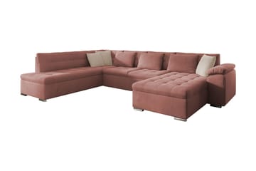 Dynir Bäddsoffa m. Divan och Schäslong 4-sits - Rosa - Products - Möbler - Soffa - Bäddsoffa - Bäddsoffa divan