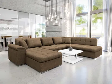 Dynir Bäddsoffa med Divan och Schäslong 5-sits - Brun - Products - Möbler - Soffa - Bäddsoffa - Bäddsoffa divan
