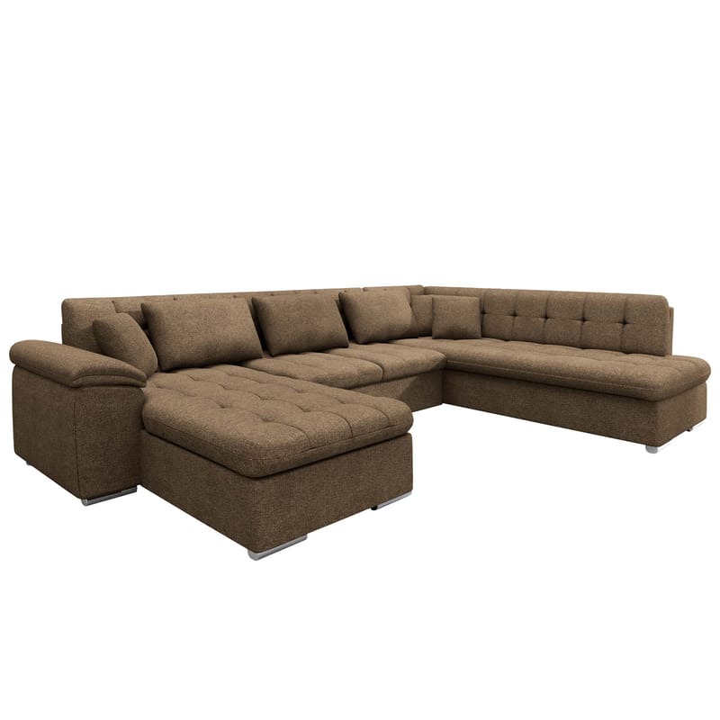 Dynir Bäddsoffa med Divan och Schäslong 5-sits - Brun - Products - Möbler - Soffa - Bäddsoffa - Bäddsoffa divan