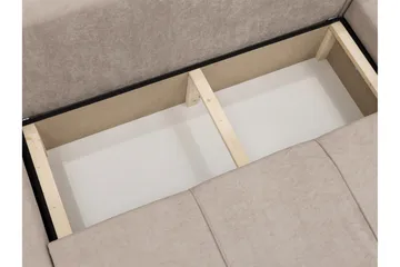 Flo Bäddsoffa Dubbeldivan 4-sits i Plysch - Vit - Products - Möbler - Soffa - Bäddsoffa - U bäddsoffa