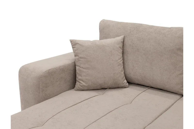 Flo Bäddsoffa Dubbeldivan 4-sits i Plysch - Vit - Products - Möbler - Soffa - Bäddsoffa - U bäddsoffa