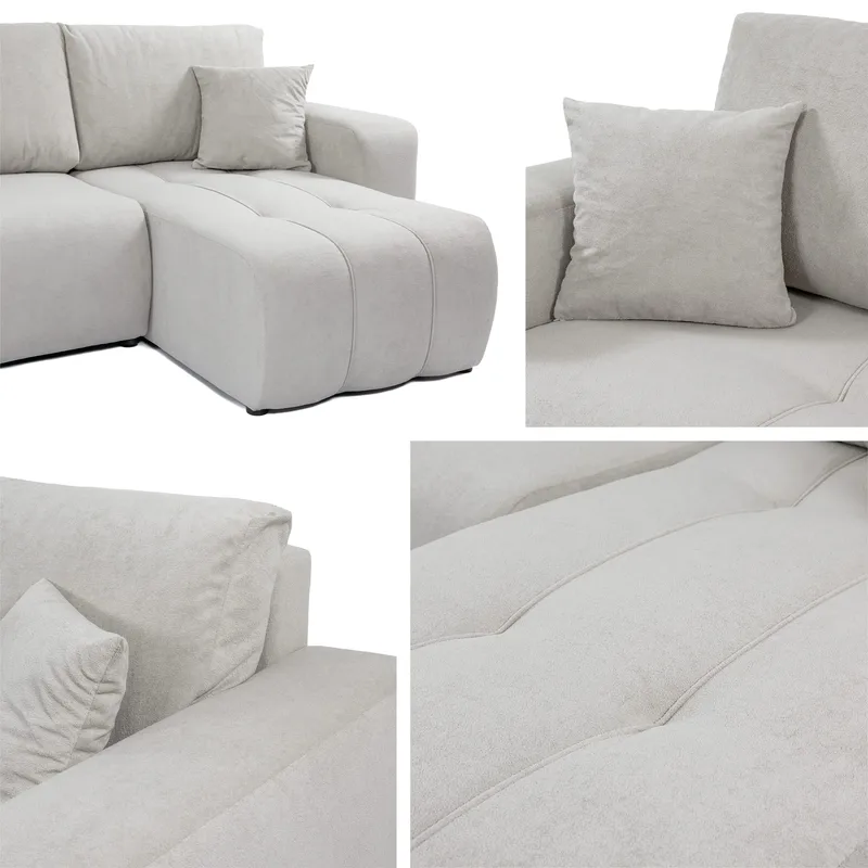 Flo Bäddsoffa med Divan 3-sits - Beige - Products - Möbler - Soffa - Bäddsoffa - Bäddsoffa divan