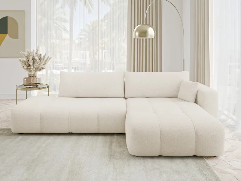 Flo Bäddsoffa med Divan 4-sits - Vit - Products - Möbler - Soffa - Bäddsoffa - Bäddsoffa divan