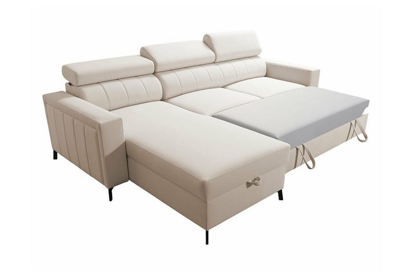 Galbally 3-sits Hörnbäddsoffa Ljusgrå - Products - Möbler - Soffa - Bäddsoffa - Hörnbäddsoffa