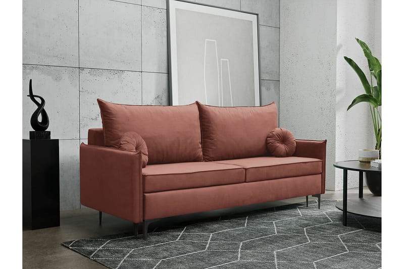 Knocklong 2-sits Bäddsoffa Brown - Products - Möbler - Soffa - Bäddsoffa - Bäddsoffa längsbäddad