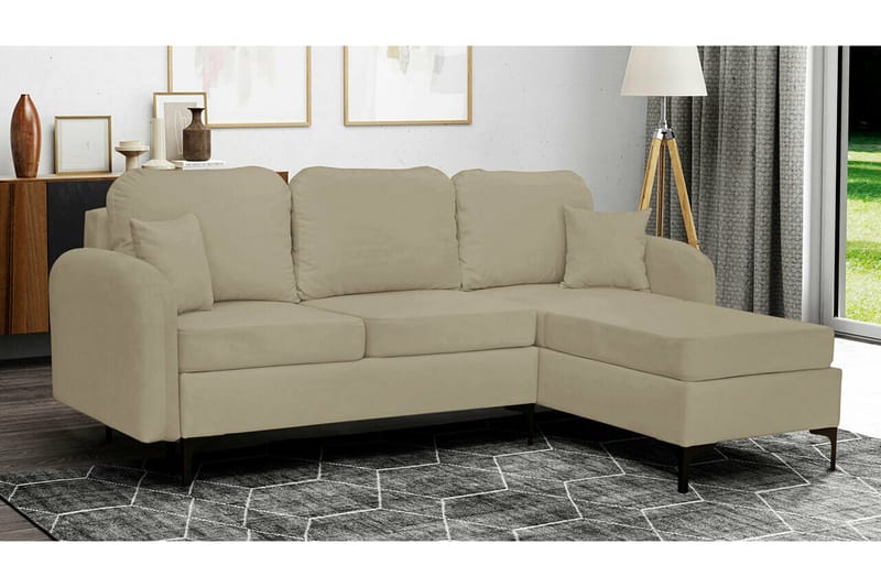 Knocklong 3-sits Hörnbäddsoffa beige - Products - Möbler - Soffa - Bäddsoffa - Bäddsoffa divan