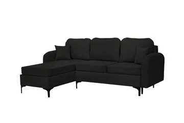 Knocklong 3-sits Hörnbäddsoffa Black - Products - Möbler - Soffa - Bäddsoffa - Hörnbäddsoffa