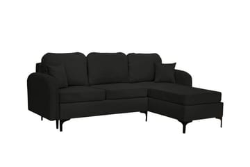Knocklong 3-sits Hörnbäddsoffa Black - Products - Möbler - Soffa - Bäddsoffa - Hörnbäddsoffa