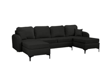 Knocklong 4-sits Hörnbäddsoffa Black - Products - Möbler - Soffa - Bäddsoffa - Hörnbäddsoffa