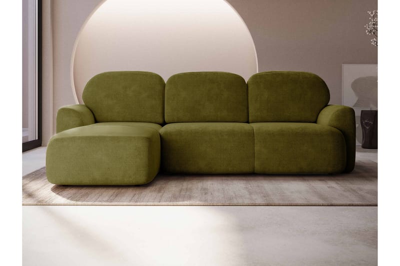Korfu Bäddsoffa m. Divan 3-sits - Grön - Products - Möbler - Soffa - Bäddsoffa - Bäddsoffa divan