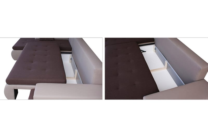 Lavona Divanbäddsoffa Vänster - Svart/Grå - Products - Möbler - Soffa - Bäddsoffa - Bäddsoffa divan