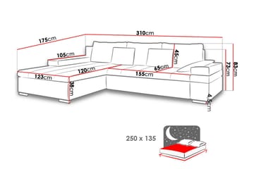Naoma 3-sits Bäddsoffa med Divan L-formad Vänster med Förvar - Sammet/Grå - Products - Möbler - Soffa - Bäddsoffa - Bäddsoffa divan