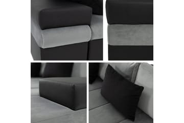 Naoma Bäddsoffa med Divan 4-sits - Grå - Products - Möbler - Soffa - Bäddsoffa - Bäddsoffa divan