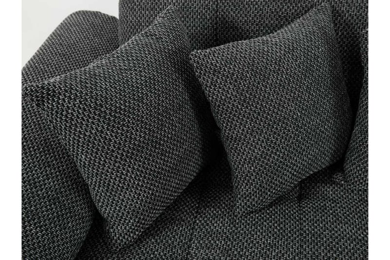 Niko U-Bäddsoffa 350x205x76 cm Divan Höger - Grå/Svart - Products - Möbler - Soffa - Bäddsoffa - Bäddsoffa längsbäddad