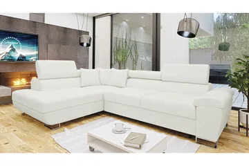 Reginia 3-sits Hörnbäddsoffa White - Products - Möbler - Soffa - Bäddsoffa - Hörnbäddsoffa