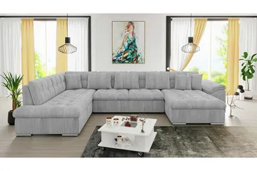 Sakri 5-sits Hörnbäddsoffa Light grey/Dark grey - Products - Möbler - Soffa - Bäddsoffa - Bäddsoffa divan