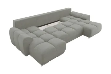 Simerly Bäddsoffa Dubbeldivan 4-sits - Ljusgrå - Products - Möbler - Soffa - Bäddsoffa - U bäddsoffa