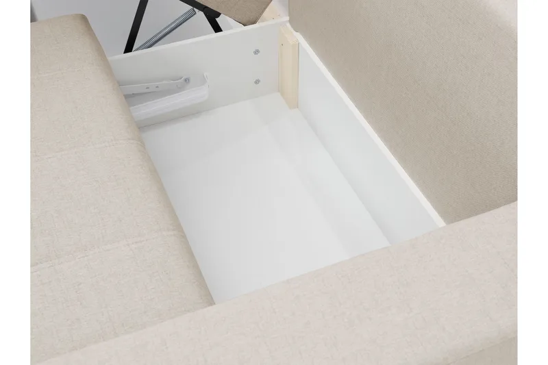 Smolmark Bäddsoffa med Divan 3-sits - Beige - Products - Möbler - Soffa - Bäddsoffa - Bäddsoffa divan