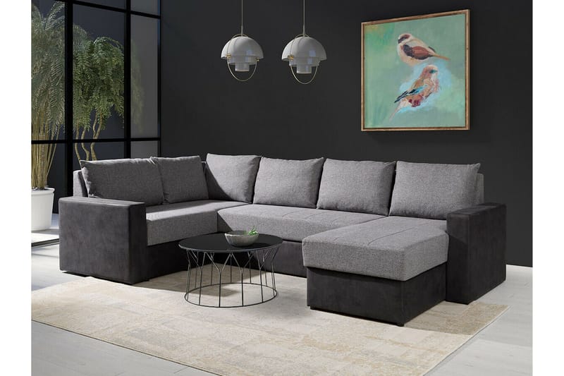 Staffin 4-sits Hörnbäddsoffa Ljusgrå - Products - Möbler - Soffa - Bäddsoffa - Hörnbäddsoffa