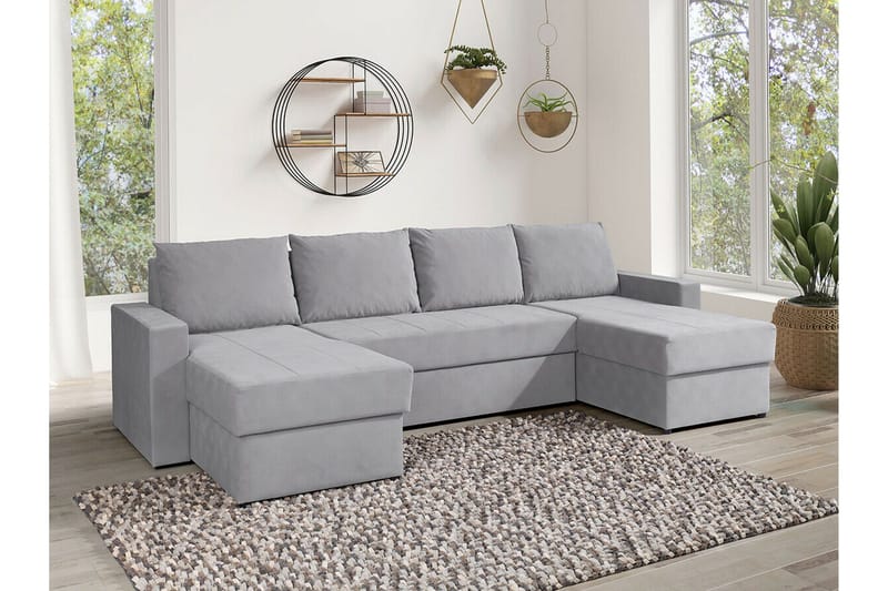 Staffin 4-sits Hörnbäddsoffa Ljusgrå - Products - Möbler - Soffa - Bäddsoffa - Hörnbäddsoffa