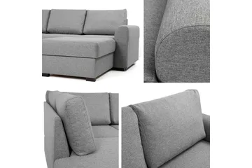 Taberk Bäddsoffa med Divan och Schäslong 4-sits i Chenille - Grön - Products - Möbler - Soffa - Bäddsoffa - Bäddsoffa divan