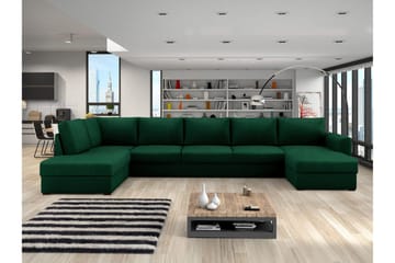 Taberk Bäddsoffa med Divan och Schäslong 5-sits - Grön - Products - Möbler - Soffa - Bäddsoffa - B äddsoffa divan