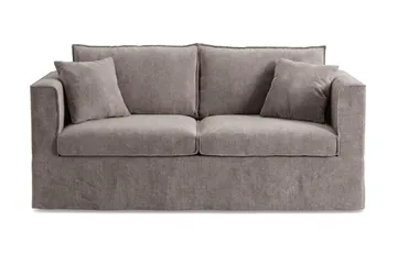 Travstad 3-sits Bäddsoffa i Chenille frammåtbäddad, Grå