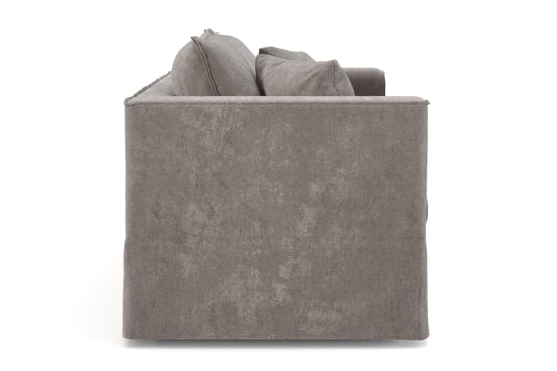 Travstad 3-sits Bäddsoffa med HVILA Bäddmadrass 140x200 cm Latex med Tvättbar klädsel - Grå/Vit - Products - Möbler - Soffa - Bäddsoffa - 3 sits bäddsoffa