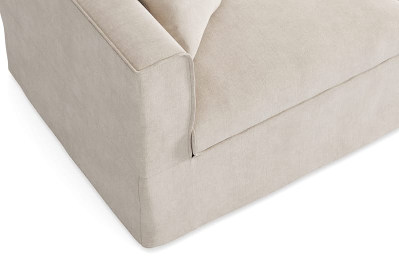 Travstad 3-sits Bäddsoffa med HVILA Bäddmadrass 140x200 cm Polyesterskum med Tvättbar klädsel - Beige/Vit - Products - Möbler - Soffa - Bäddsoffa - 3 sits bäddsoffa