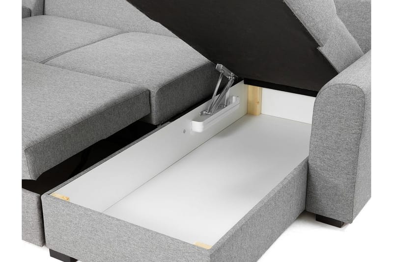 Wilma 6-sits Bäddsoffa - Grå/Vit - Products - Möbler - Soffa - Bäddsoffa - Bäddsoffa längsbäddad