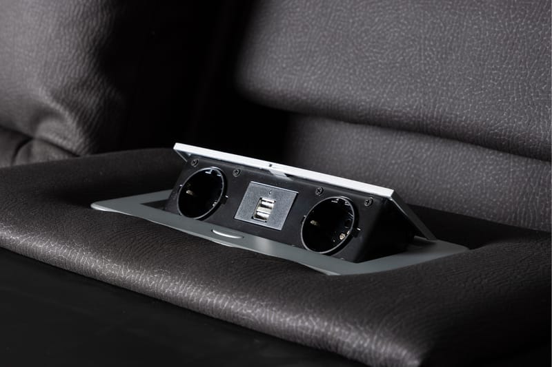 Reclinersoffa med hörn Comfort Living Singapore Reclinersoffa 3 sits Konstläder Black - Products - Möbler - Soffa - Biosoffa & reclinersoffa - 3 sits biosoffa & reclinersoffa