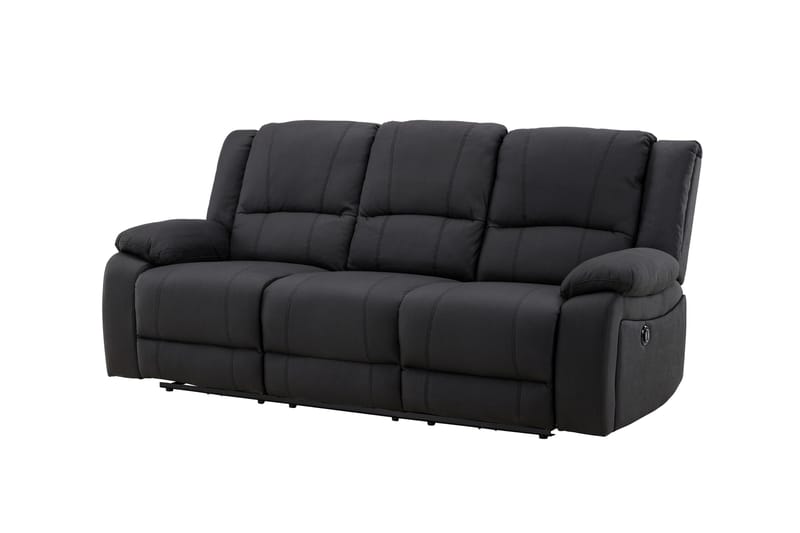 Reclinersoffa med hörn Comfort Living Singapore Reclinersoffa 3 sits Konstläder Black - Products - Möbler - Soffa - Biosoffa & reclinersoffa - 3 sits biosoffa & reclinersoffa