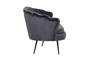 Calais 3-sits Soffa Sammet - Mörkgrå - Products - Möbler - Soffa - 3 sits soffa
