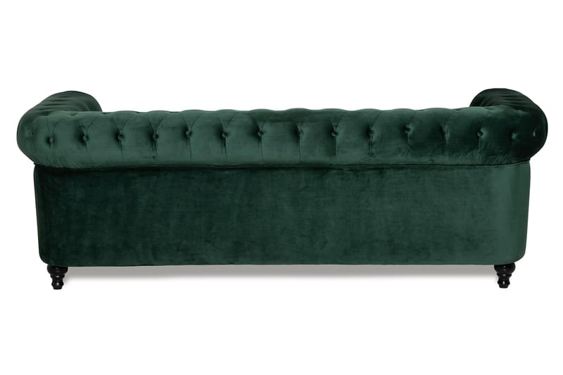 Chesterfield Lyx 3 sits Sammetssoffa - Djup soffa - Mörkgrön / Grön - Products - Möbler - Soffa - Chesterfield soffa
