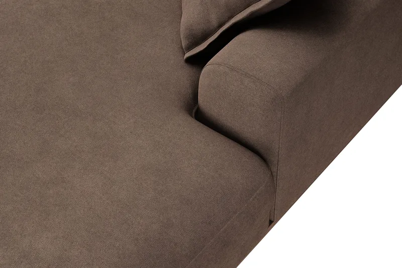 Copenhagen Premium 5-sits Vänstervänd U-formad Djup Soffa med Divan och Schäslong i Tyg - Mörkbrun - Products - Möbler - Soffa - U-soffa