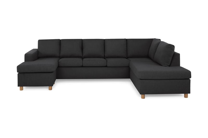 Crazy 5-sits Högervänd U-formad X-Large Soffa med Divan och Schäslong i Tyg - Antracit - Products - Möbler - Soffa - U-soffa