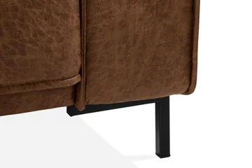 Akron 2,5-sits Soffa med Schäslong Höger läder - Brun - Products - Möbler - Soffa - Divansoffa & schäslongsoffa - 2 sits soffa med divan