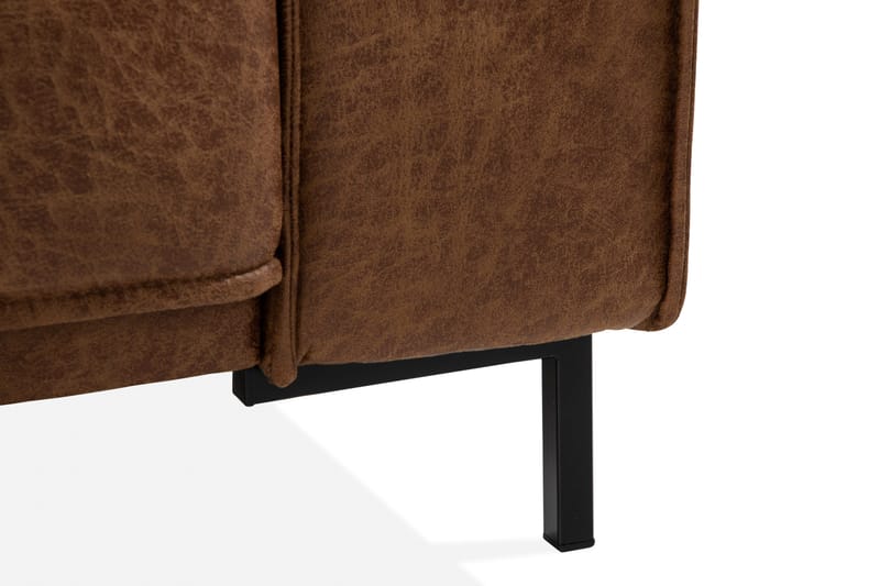 Akron 2,5-sits Soffa med Schäslong Höger läder - Brun - Products - Möbler - Soffa - Divansoffa & schäslongsoffa - 2 sits soffa med divan