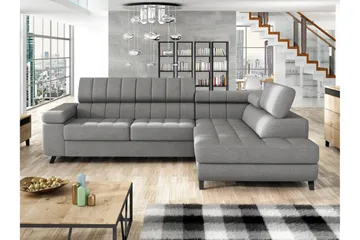 Amshyttan Soffa med Schäslong 3-sits - Grå - Products - Möbler - Soffa - Divansoffa & schäslongsoffa - 3 sits soffa med divan