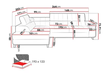 Amshyttan Soffa med Schäslong 3-sits - Grön - Products - Möbler - Soffa - Divansoffa & schäslongsoffa - 3 sits soffa med divan