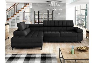 Amshyttan Soffa med Schäslong 3-sits - Svart - Products - Möbler - Soffa - Divansoffa & schäslongsoffa - 3 sits soffa med divan