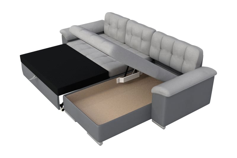 Camior Soffa med Divan 3-sits - Svart - Products - Möbler - Soffa - Divansoffa & schäslongsoffa - 3 sits soffa med divan