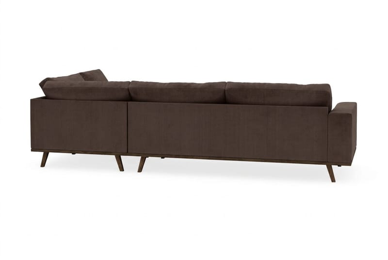 Copenhagen 4-sits Högervänd L-formad Schäslongsoffa i Manchester - Mörkbrun - Products - Möbler - Soffa - Divansoffa & schäslongsoffa - 4 sits soffa med divan