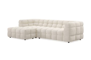 Elise 4-sits Bubblig Soffa med Divan Vänster - Beige Teddy - Products - Möbler - Soffa - Divansoffa & schäslongsoffa - 4 sits soffa med divan