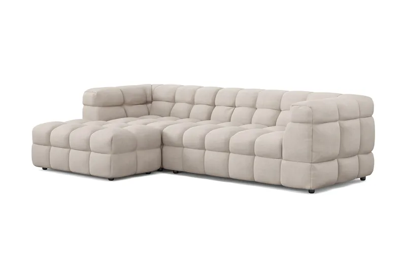 Elise 4-sits Bubblig Soffa med Divan Vänster - Beige - Products - Möbler - Soffa - Divansoffa & schäslongsoffa - 4 sits soffa med divan